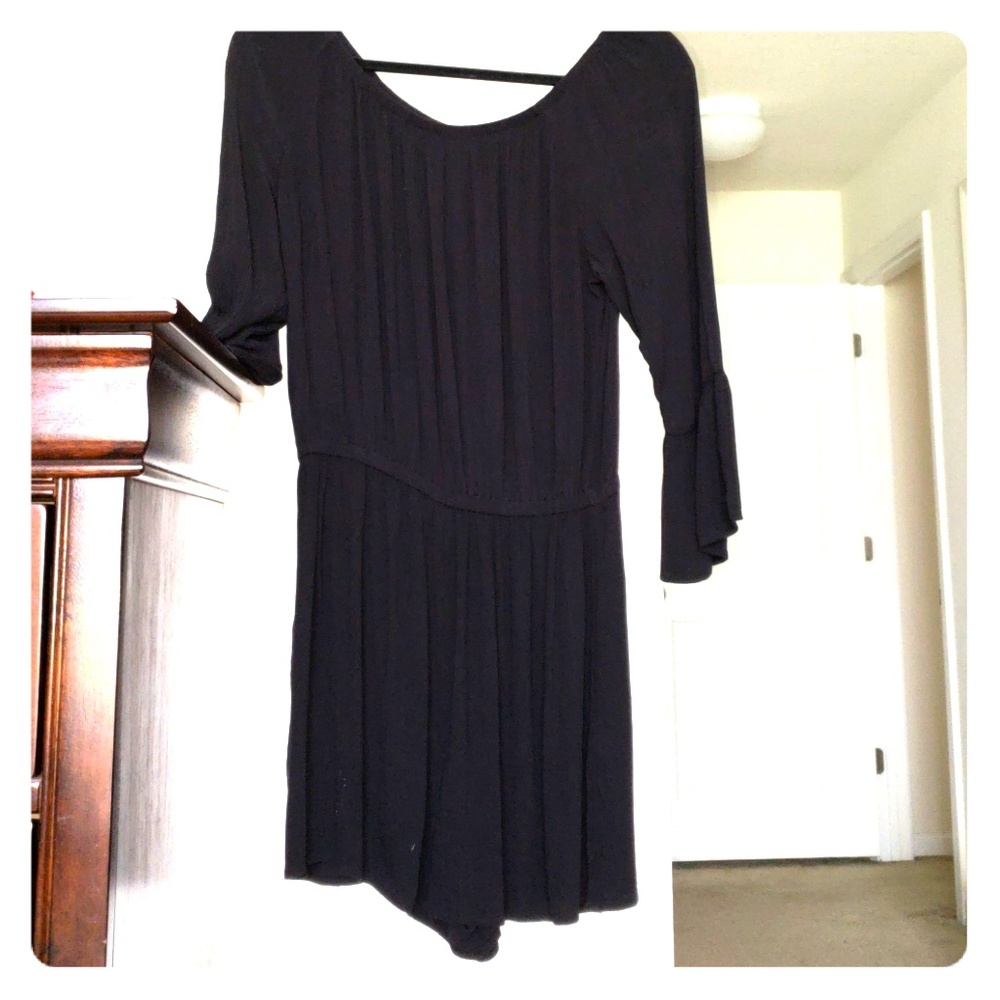 Black Long Sleeve Romper